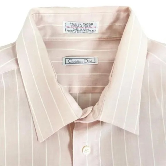 Christian Dior Men's Stipe Button Down Shirt - Picture 3 of 15